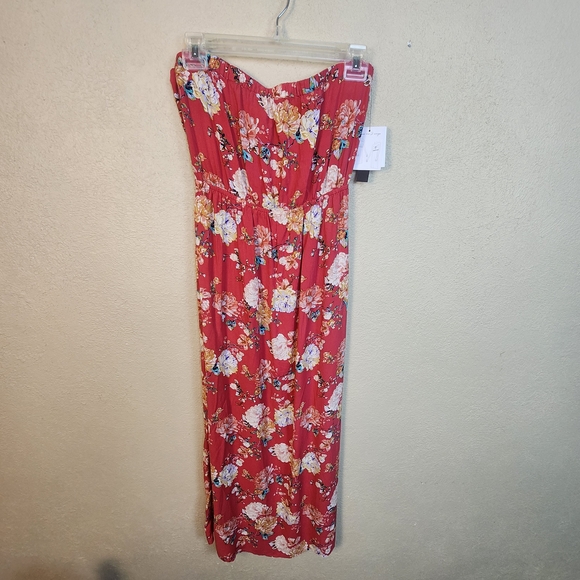 O'Neill Red Kai Floral Print Midi Dress Small NWT (5952) - Picture 3 of 8